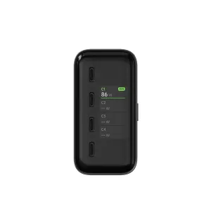 Satechi ChargeView 140W bordlader med fire USB-C-porter og sanntidsvisning av effekt