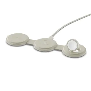 Satechi OntheGo™ kabelloses 3-in-1-Ladegerät in Sand, faltbarer Ladeständer für iPhone, Apple Watch und AirPods