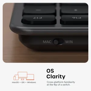 Satechi LX3 Slim clavier USB-C avec disposition nordique et commutateur MAC/WIN pour une utilisation sous macOS et Windows