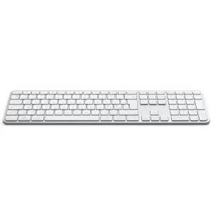 Satechi slim trådlöst tangentbord med nordisk layout, fullstor design och numerisk knappsats i silver