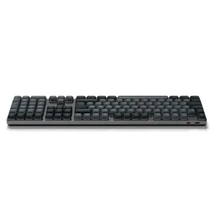 Satechi slim mekanisk bakgrunnsbelyst Bluetooth-tastatur med nordisk layout og talltastatur, vist i svart