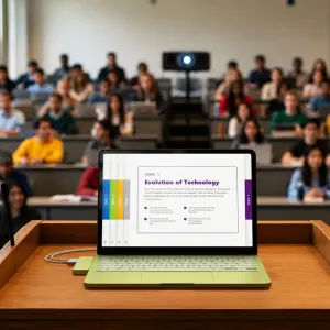 Satechi USB-C Snap Hub, piestiprināts blakus MacBook klases prezentācijas iekārtojumā