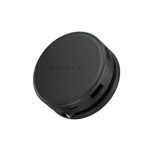 Satechi OntheGo 7-in-1-Multiport-Adapter in Space-Schwarz mit magnetischer Halterung und USB-C-Anschluss