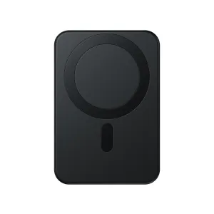 Satechi OntheGo Qi2 10K magnetisk powerbank i svart med sirkulær justeringsring