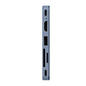 Satechi USB-C Snap Hub 6-in-1 MacBook datoriem ar HDMI, USB-A, USB-C, SD un microSD portiem