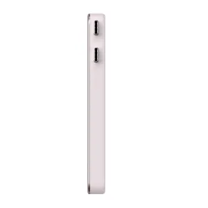 Satechi USB-C Snap Hub MacBook Neo rozā tonī, slaids sānskats ar diviem redzamiem USB-C savienotājiem