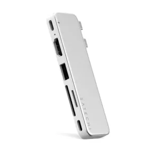 Satechi USB-C Snap Hub for MacBook Neo ar HDMI, SD, microSD, USB-A un USB-C caurlaides uzlādi