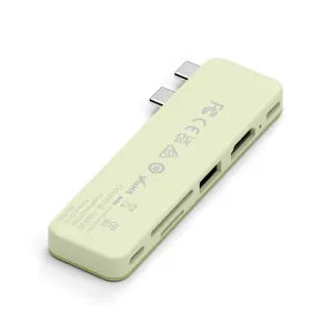 Satechi USB-C Snap Hub for MacBook Neo, Citrus 6-in-1 centrmezgls ar HDMI, SD un microSD pieslēgvietām
