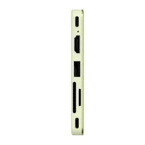 Satechi USB-C Snap Hub for MacBook Neo, slim 6-in-1 USB-C centrmezgls Citrus ar HDMI, USB-A un karšu slotiem