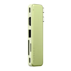 Satechi USB-C Snap Hub Citrus krāsā ar HDMI, USB-A, SD un microSD pieslēgvietām MacBook