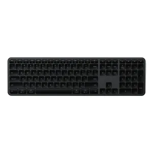Satechi EX3 schlanke kabellose Tastatur mit US-Layout, Tasten in voller Größe und Ziffernblock in Weltraumschwarz