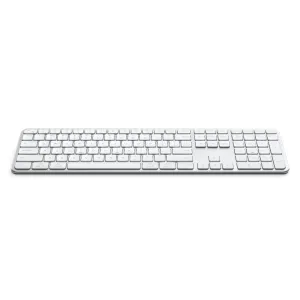 Satechi EX3 Slim Wireless Keyboard in Weiß, US-englisches Vollformat-Layout mit Ziffernblock und flachen Tasten