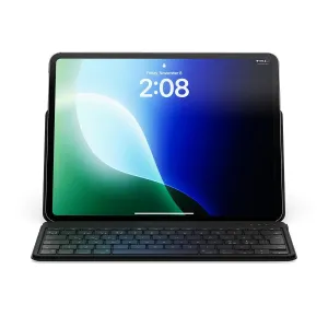 Satechi OntheGo Bluetooth-Tastatur mit integriertem Tablet-Ständer, schwarzes nordisches Layout
