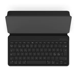 Satechi OntheGo Bluetooth-Tastatur mit integriertem Ständer, schwarzes nordisches Layout für mobiles Tippen