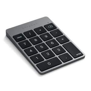 Satechi slankt trådløst talltastatur i stellargrå med numeriske taster, stor Enter-tast og Bluetooth-tilkobling