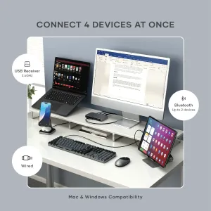 Satechi SM3 slim mekanisk bakgrunnsbelyst Bluetooth-tastatur med fullstor US layout og talltastatur