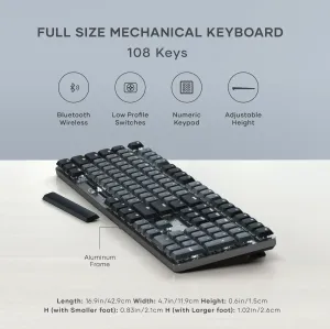 Satechi SM3 slim full-size mekanisk tastatur med talltastatur og mørke tastehetter