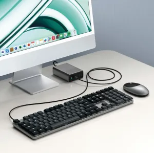 Satechi SM3 slankt mekanisk bakbelyst Bluetooth-tastatur med nordisk layout, taster i full størrelse og numerisk tastatur