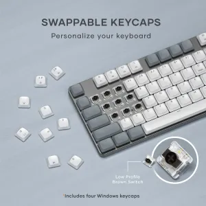 Satechi SM3 slim mekanisk Bluetooth-tastatur med fullstort 108-tasters US layout og talltastatur