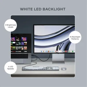Satechi SM3 slank mekanisk Bluetooth-tastatur med bakgrunnsbelysning og 108-tasters US-engelsk oppsett