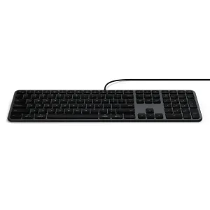 Clavier USB-C Satechi LX3 slim avec disposition nordique, au format complet et pavé numérique