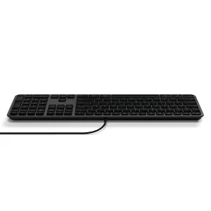 Clavier USB-C Satechi LX3 Slim avec disposition nordique, clavier filaire grand format avec pavé numérique