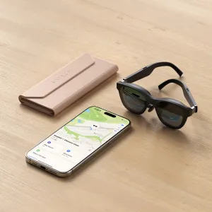 Satechi FindAll™ vegannahast prillitoos toonis Desert Rose koos iPhone Find My jälgimise ja päikeseprillidega