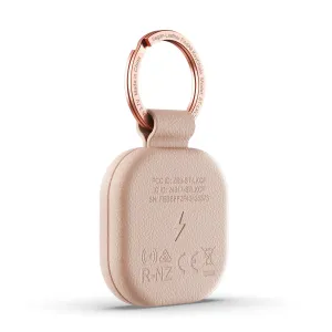 Satechi FindAll Schlüsselanhänger aus veganem Leder in Desert Rose mit roségoldenem Ring zur Ortung mit Apple Find My