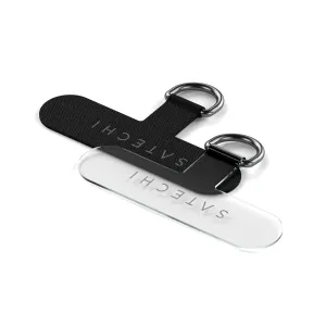 Satechi OntheGo USB-C aukliņas kabeļa piederumi melnā un sudrabpelēkā krāsā ar metāla gredzeniem galos