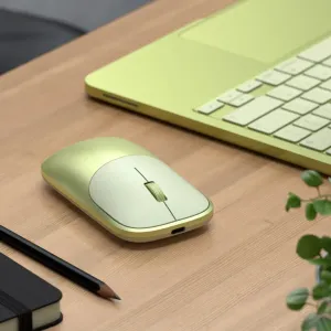 Satechi Slim EX bezvadu pele Citrus, ergonomiska Bluetooth un USB-C 2,4 GHz pele vairākuzdevumu veikšanai