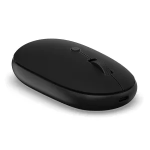 Satechi OntheGo Bluetooth-Maus in Schwarz mit Scrollrad, USB-C-Anschluss und flachem Design