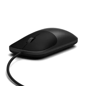 Satechi Slim LX laidinė pelė juodos spalvos, su žemo profilio dizainu, slinkties ratuku ir USB kabeliu