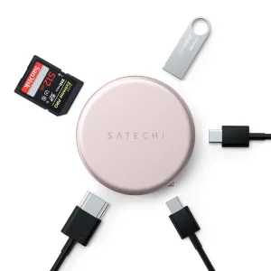 Satechi OntheGo 5-in-1 daudzu pieslēgvietu adapteris ar USB-C savienotājiem, SD karti un USB zibatmiņu