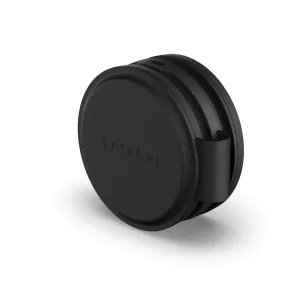 Satechi OntheGo 3-i-1 trådløs lader i svart, rundt sammenleggbart ladestativ for iPhone, Watch og AirPods