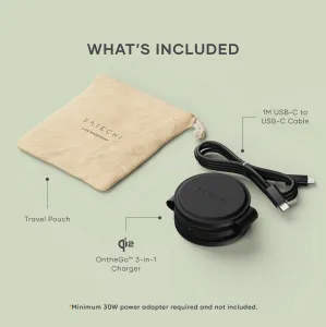 Satechi OntheGo 3-i-1 trådløs lader med reiseetui og USB-C-kabel inkludert