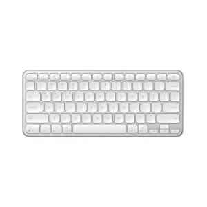 Satechi EX1 Slim trådløst tastatur, kompakt sølvfarget US layout med lavprofiltaster og funksjonsrad.