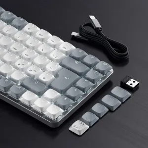 Satechi sM1 slimmat mekaniskt bakgrundsbelyst Bluetooth-tangentbord med nordisk layout, USB-mottagare och extra tangenthattar