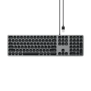 Satechi wired USB keyboard with Nordic layout, full-size keys and numeric keypad in Space Gray
