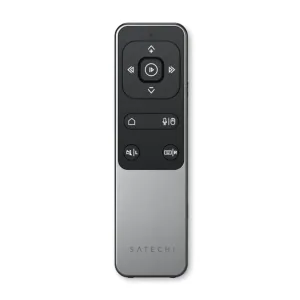 Satechi R2 Bluetooth multimedijos nuotolinio valdymo pultas su kryptiniu valdikliu ir medijos mygtukais, juodos ir sidabrinės spalvos