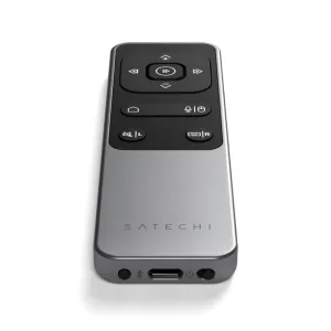 Satechi R2 Bluetooth multimedijos nuotolinio valdymo pultelis, kosminės pilkos spalvos, su atkūrimo ir pateikčių mygtukais