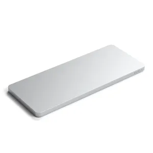 Satechi USB-C Slim Dock 24 tuuman iMacille, hopeanvärinen, tyylikäs keskitinlisävaruste pyöristetyillä kulmilla