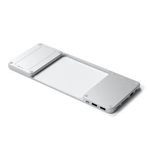 Satechi USB-C Slim Dock 24-tuumaiselle iMacille, hopeanvärinen, USB-C- ja USB-A-porteilla oheislaitteille ja tallennuslaitteille