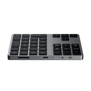 Satechi trådløst numerisk tastatur i spacegrå med Bluetooth, piletaster og USB-C-opladningsport