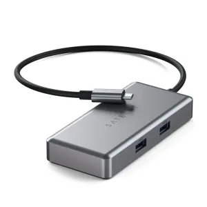 Satechi USB-C-moniporttisovitin Chromebookille USB-porteilla, HDMI:llä ja Ethernetillä, tähtiharmaa