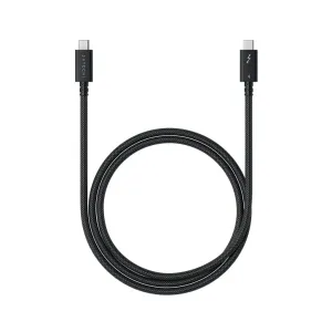 Satechi Thunderbolt 4 Pro Cable 1 m, juodas pintas USB-C laidas su Thunderbolt 4 jungtimis