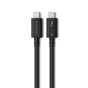 Satechi Thunderbolt 4 Pro Cable, juodas pintas USB-C laidas su dviem jungtimis