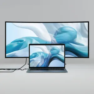 Satechi USB-C Multiport Pro Adapter yhdistää MacBook Airin ulkoiseen näyttöön työpöydällä