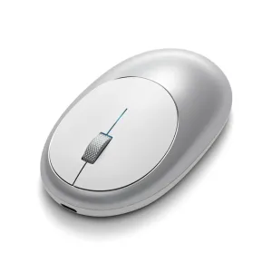 Satechi M1 Bluetooth juhtmevaba hiir hõbedases toonis, ergonoomilise ovaalse disaini ja kerimisrattaga