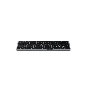 Satechi Slim X1 Bluetooth-tangentbord med bakbelysning, US layout, kompakta svarta tangenter och silverfärgad aluminiumbas