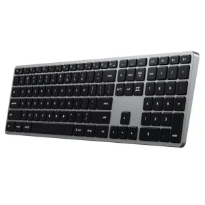 Satechi X3 trådlöst tangentbord för Mac i rymdgrått, fullstor modell med numerisk knappsats och tangenter i Mac-stil